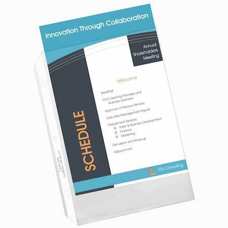 C-Line Products Heavyweight Polypropylene Sheet Protector, Mini clear, 8 12 x 5 12, 50PK 62058